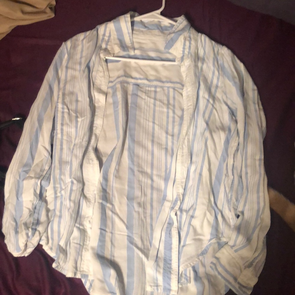 Striped button up